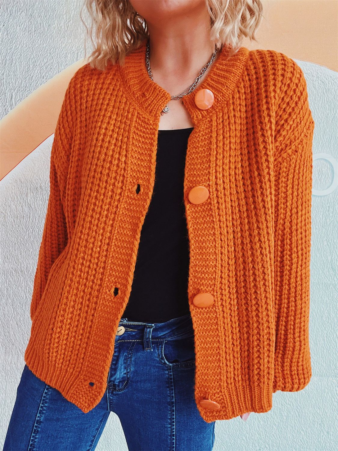 Adelheid® | Langermet cardigan med knapper