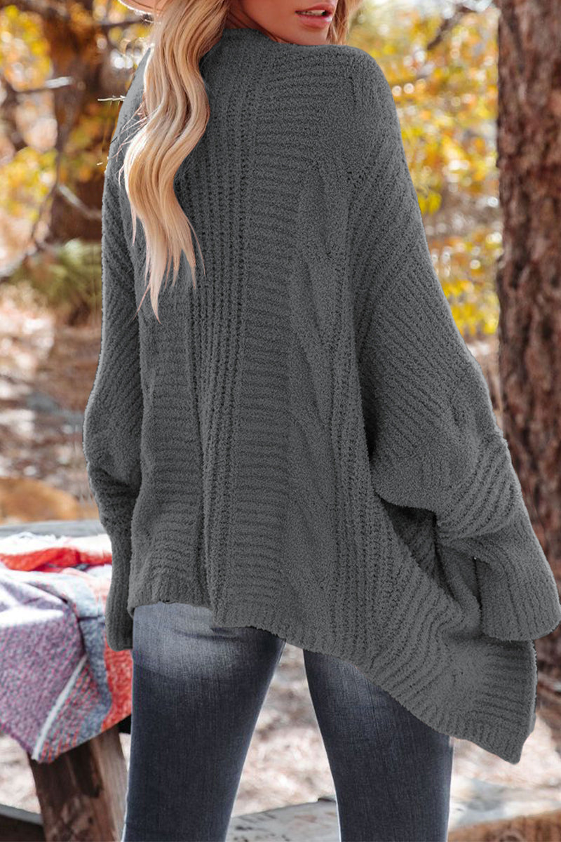 Wanda® | Uformelle ensfargede cardigans med V-hals