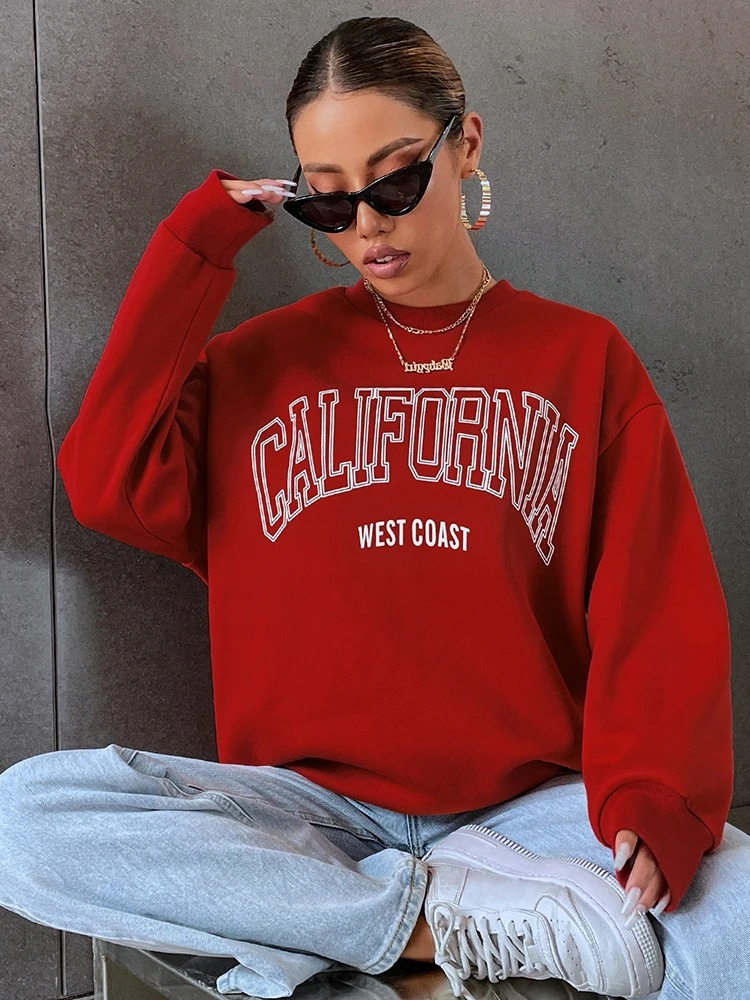 Gertrudis® | California West Coast Oversized Sweatshirt - Genser for kvinner