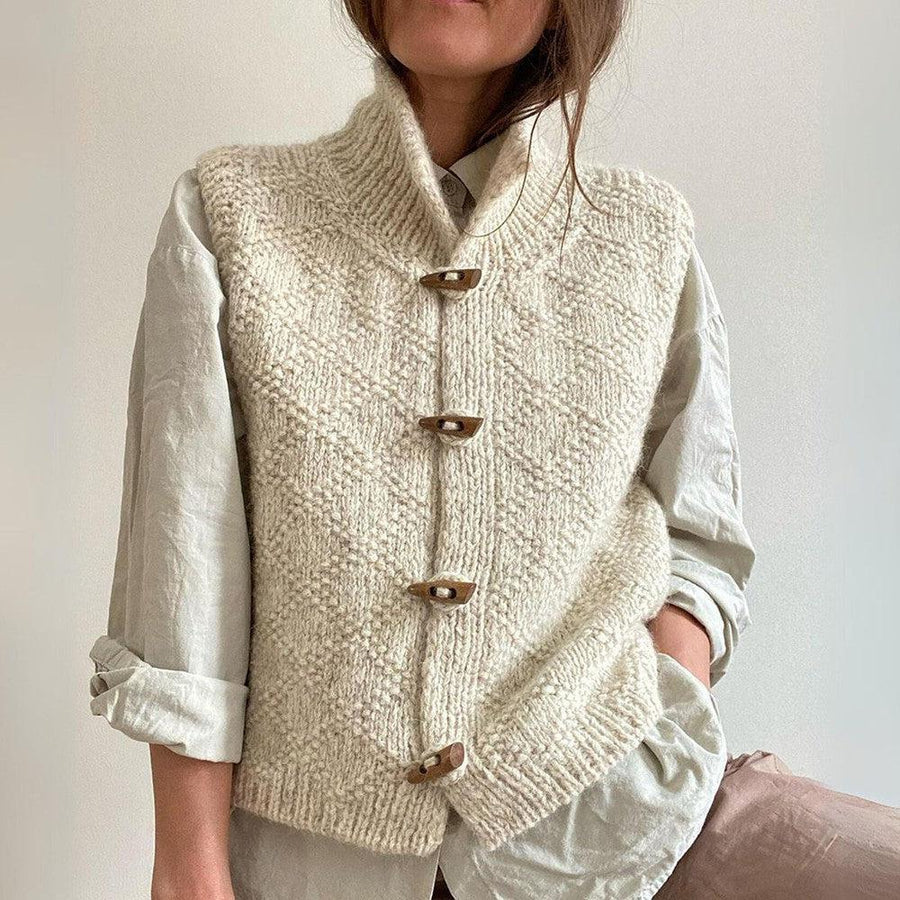 Eva® | Enkel ermeløs cardigan