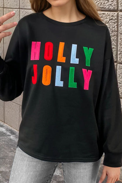 Hannelore® | HOLLY JOLLY langermet topp med rund hals