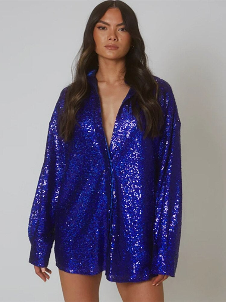 Aida® | Oversized glitterbluse