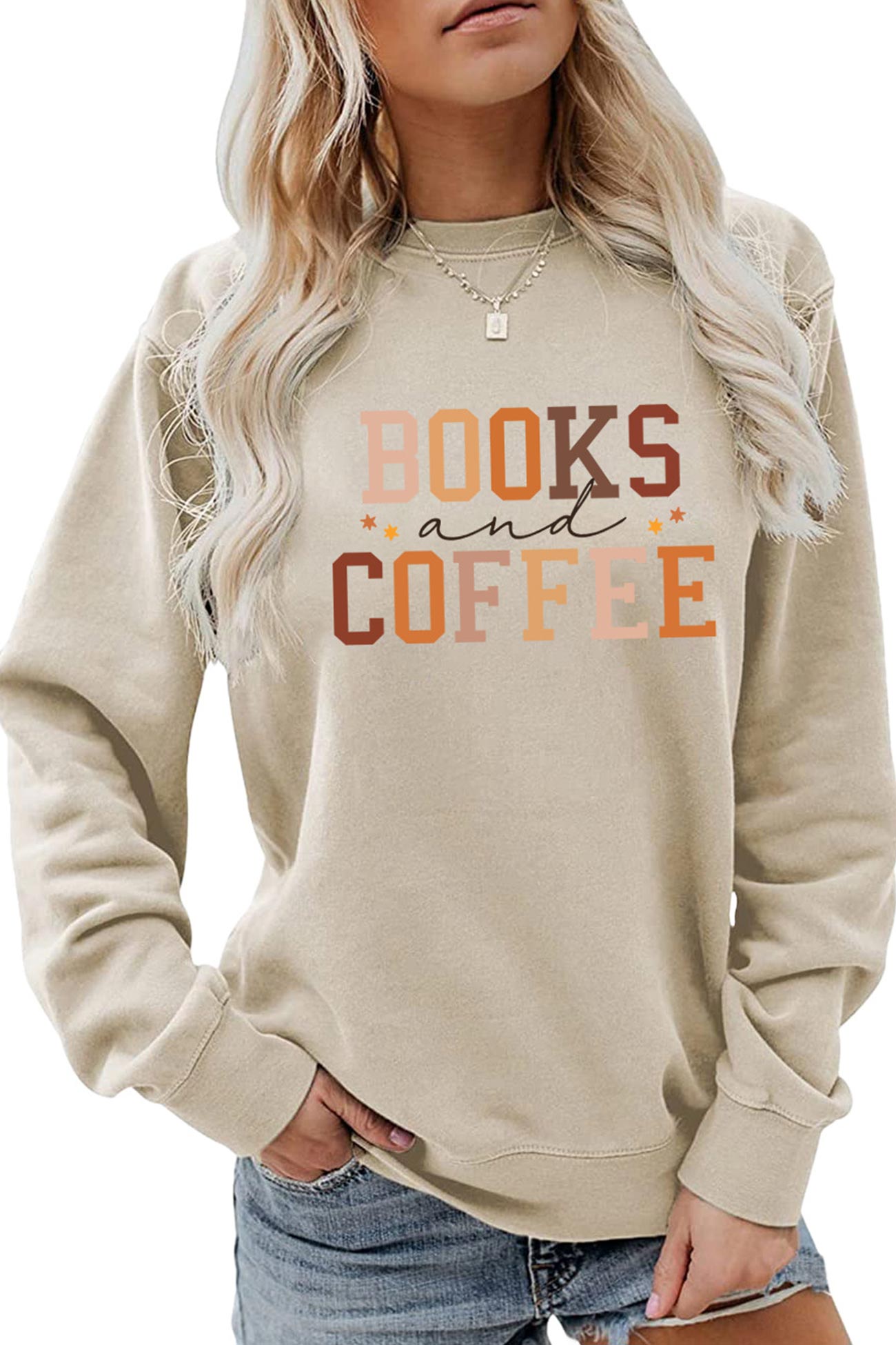 Alicia® | Bøker Coffee Letters trykte sweatshirts