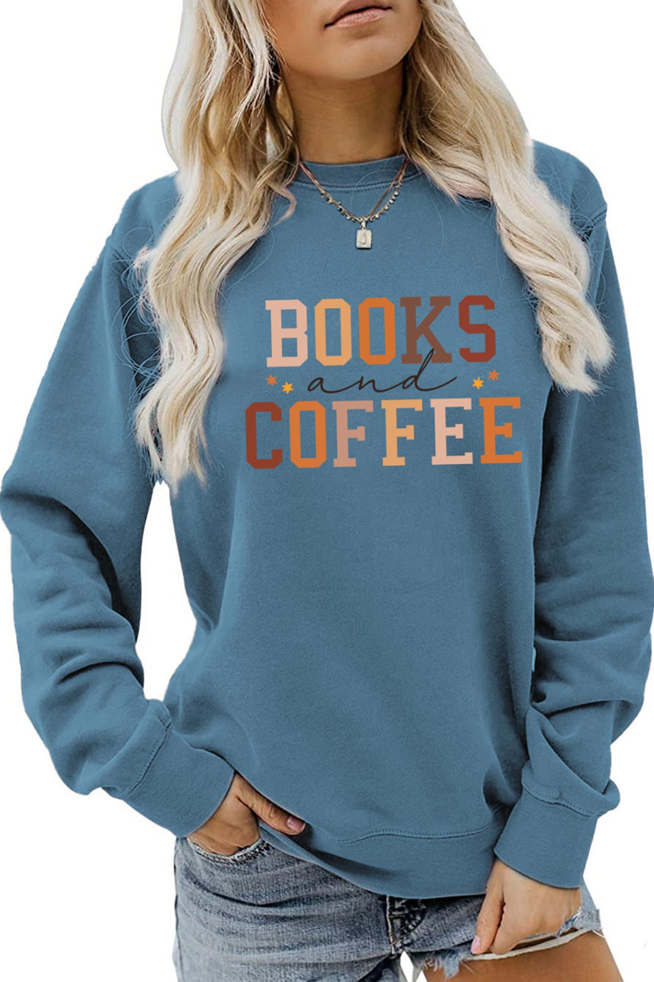 Alicia® | Bøker Coffee Letters trykte sweatshirts