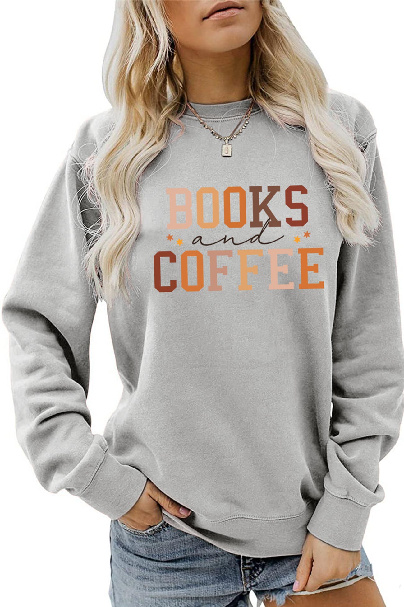 Alicia® | Bøker Coffee Letters trykte sweatshirts