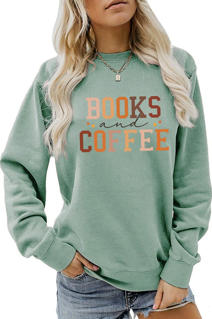 Alicia® | Bøker Coffee Letters trykte sweatshirts