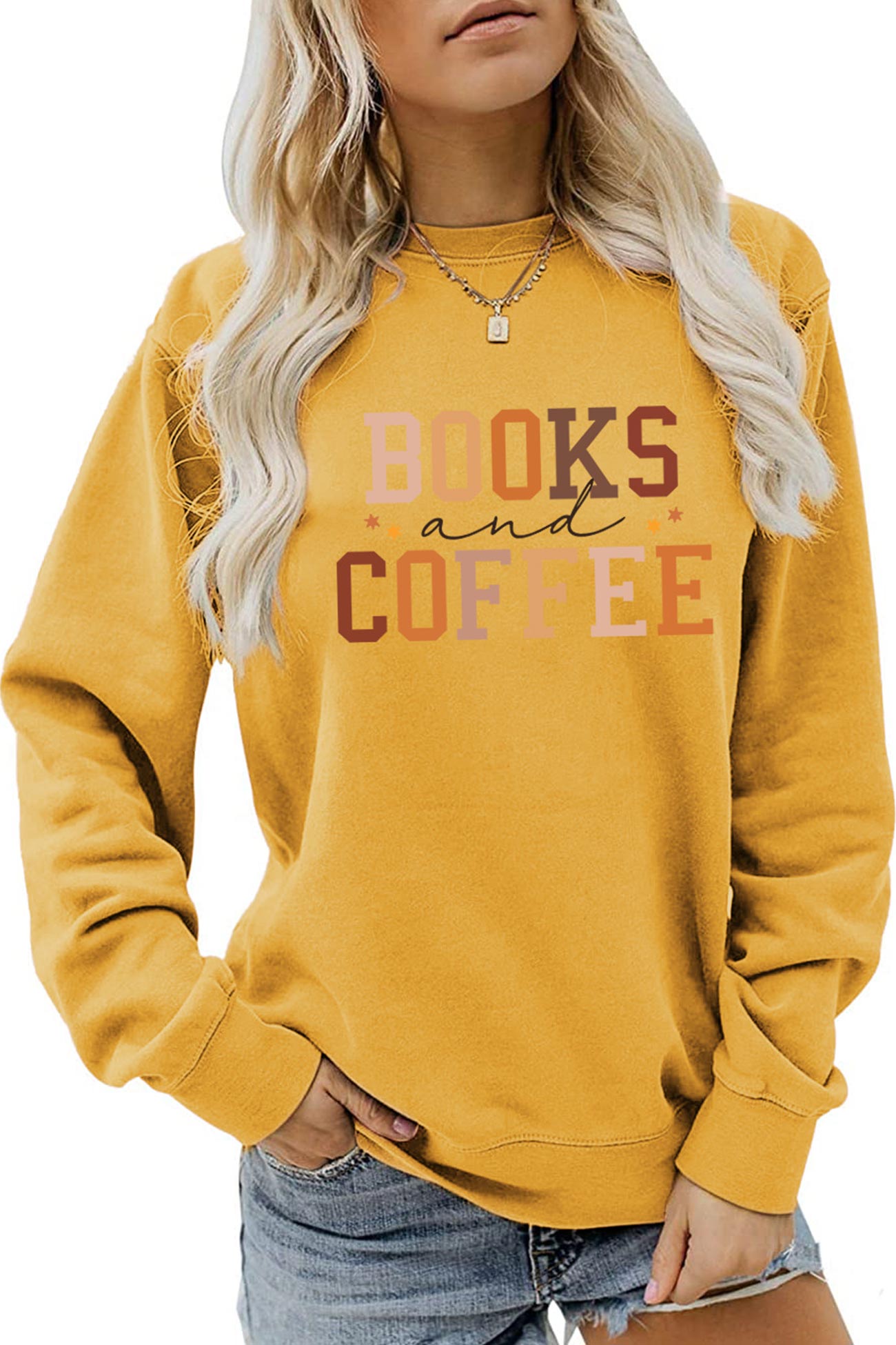 Alicia® | Bøker Coffee Letters trykte sweatshirts