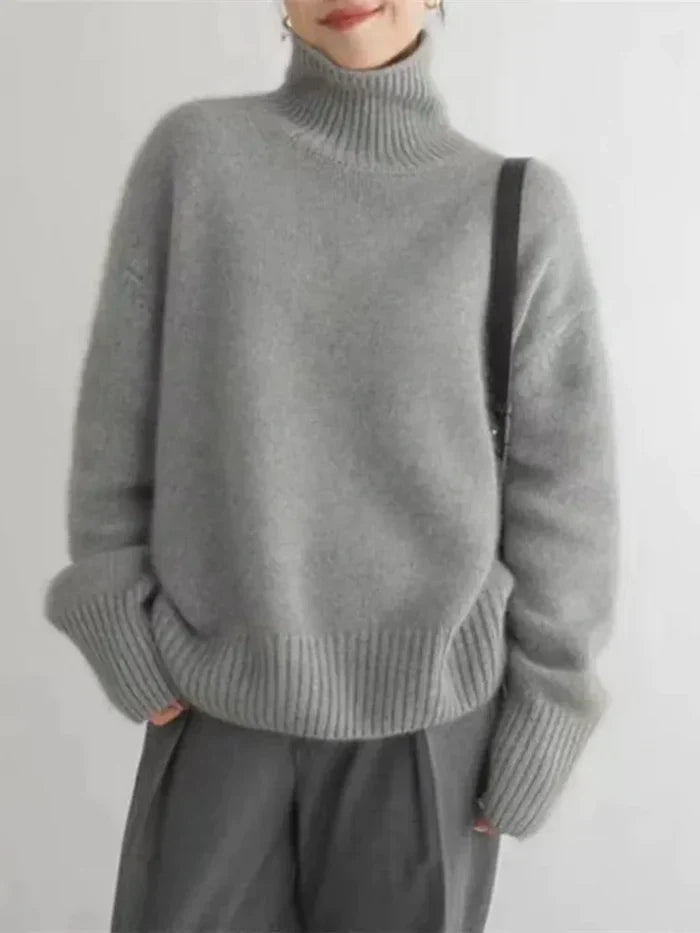 Maruja® | elegant oversized strikket turtleneck genser for kvinner