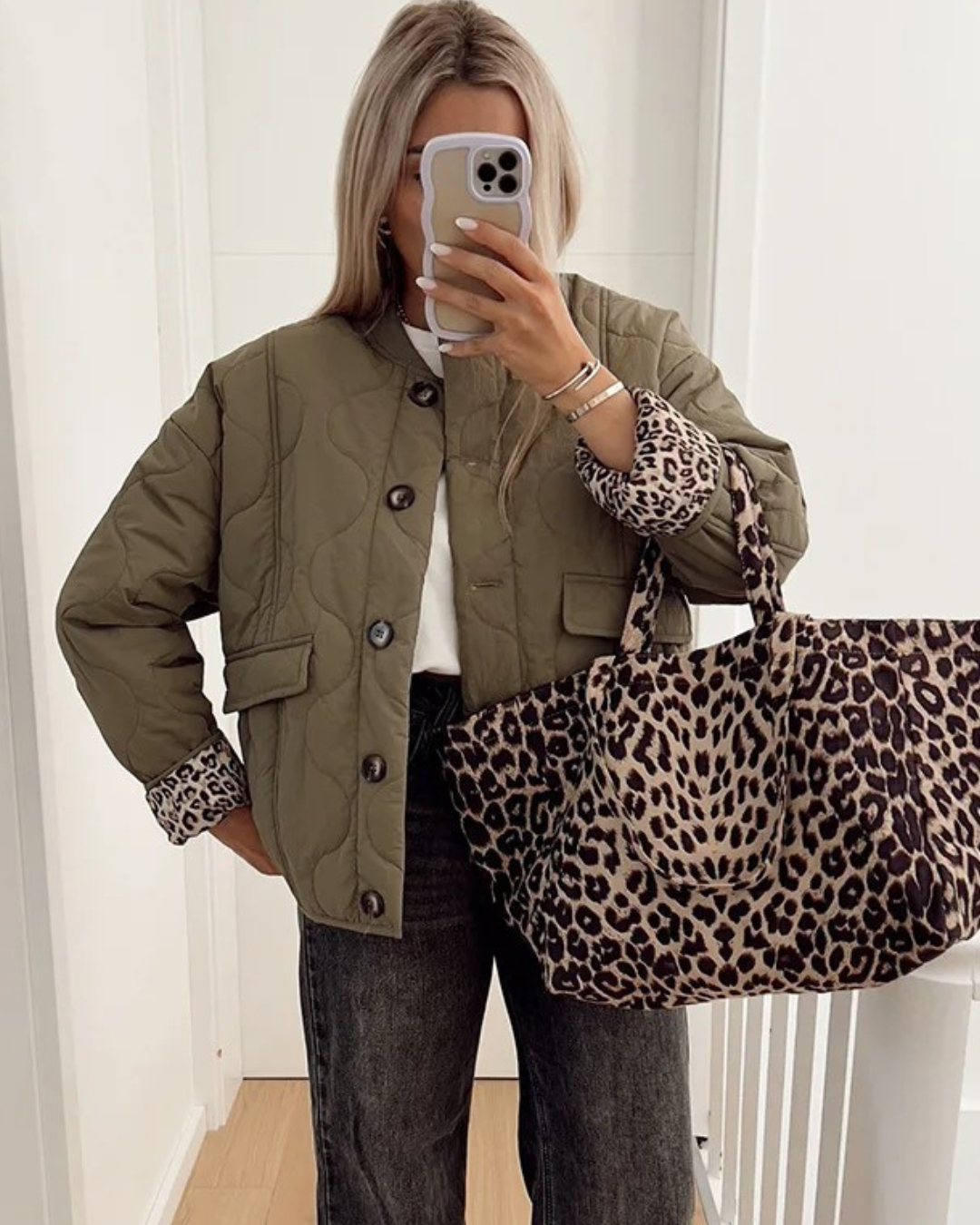 Vanessa® | Jakke med leopardfôr