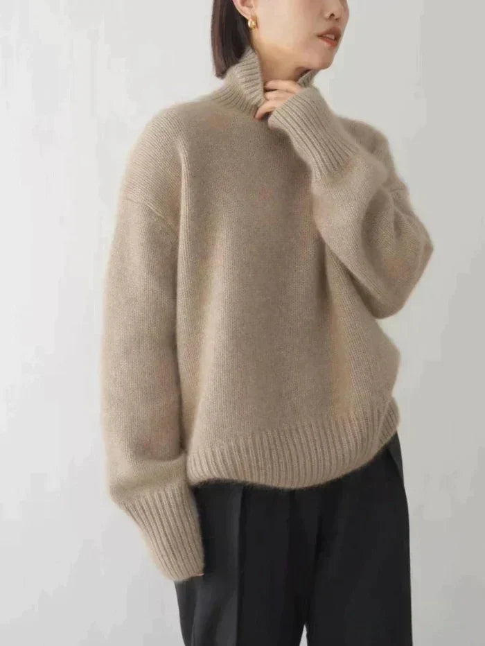 Maruja® | elegant oversized strikket turtleneck genser for kvinner