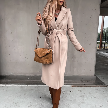 Vanessa® | Elegant trenchcoat laget av ullblanding