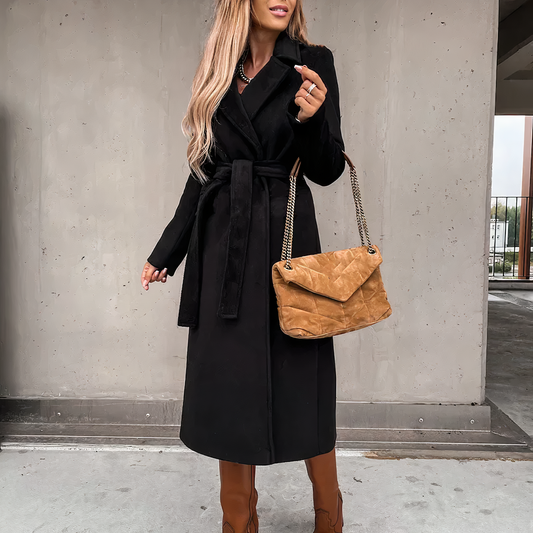 Vanessa® | Elegant trenchcoat laget av ullblanding