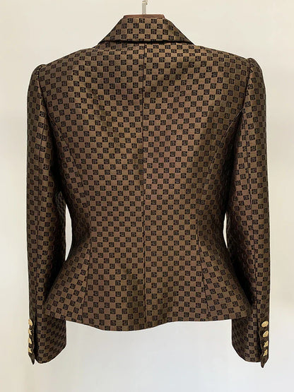 Irma® | Dobbeltspent monogram jacquard blazer