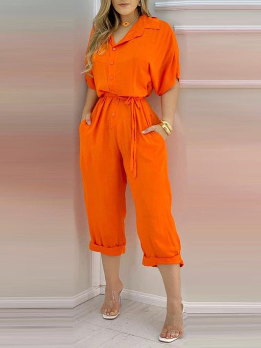 Gabrielle® | oransje jumpsuit