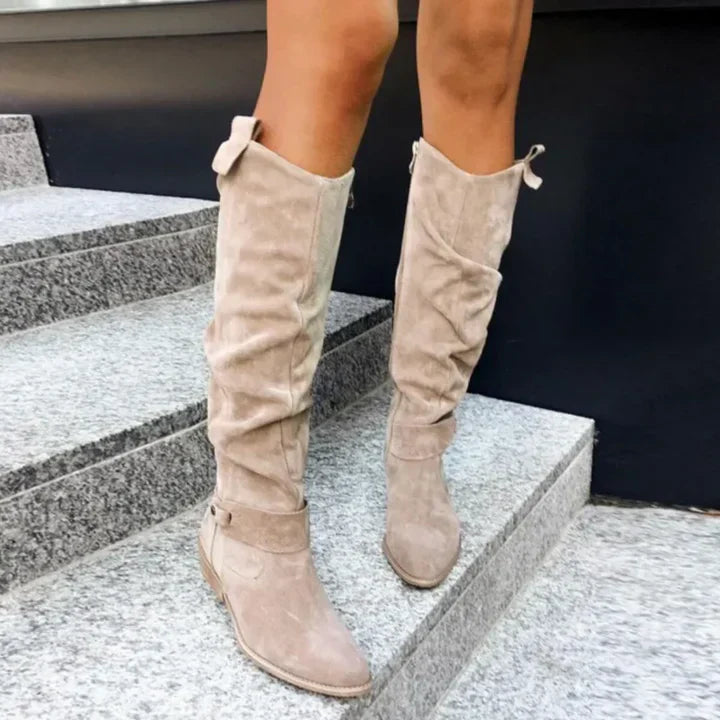 Viviana® | Trendy knehøye slouch boots for kvinner