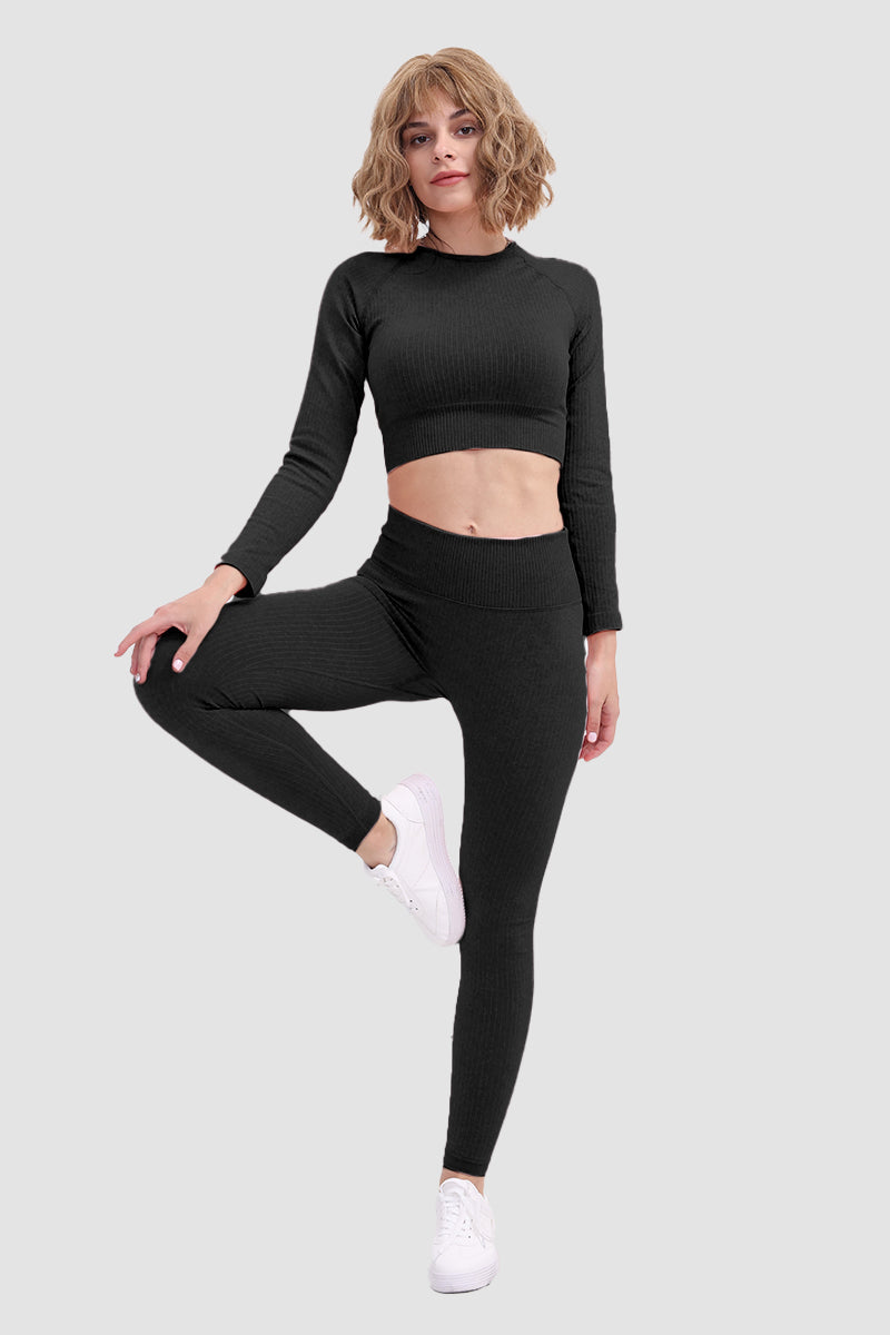 Gabriela® | Sømløs myk sports-t-skjorte og leggingssett