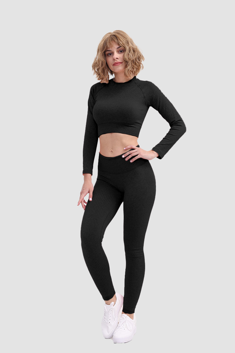 Gabriela® | Sømløs myk sports-t-skjorte og leggingssett