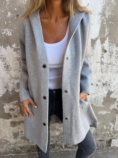 Vilma® | Cardigan med knapper og hette