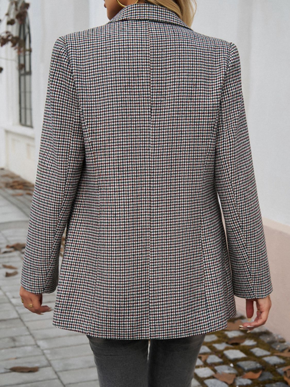 Giovanna® | Langermet houndstooth blazer med lommer