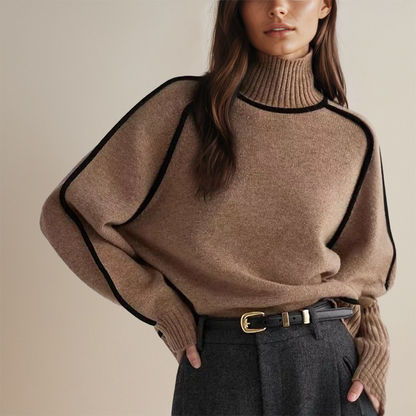 Yasmina® | Myk strikket kashmir genser med turtleneck