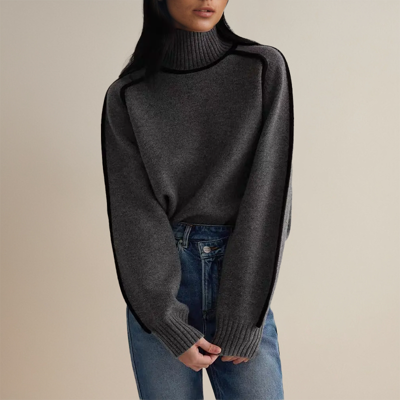 Yasmina® | Myk strikket kashmir genser med turtleneck