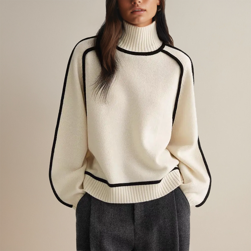 Yasmina® | Myk strikket kashmir genser med turtleneck