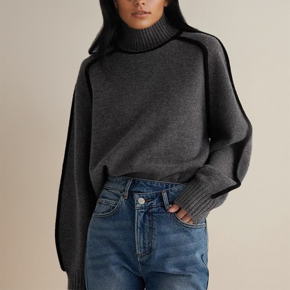 Yasmina® | Myk strikket kashmir genser med turtleneck