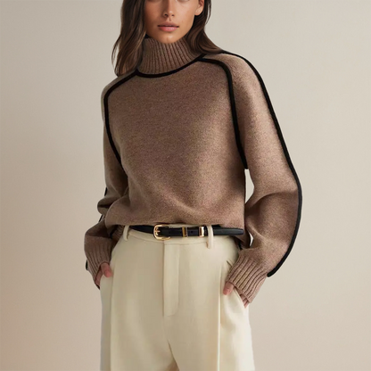 Yasmina® | Myk strikket kashmir genser med turtleneck