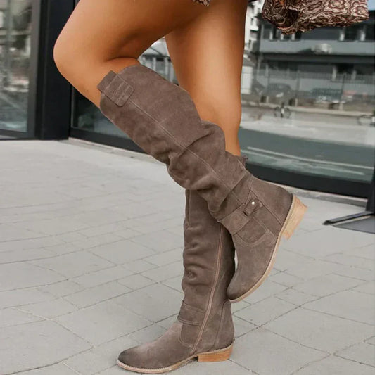 Viviana® | Trendy knehøye slouch boots for kvinner