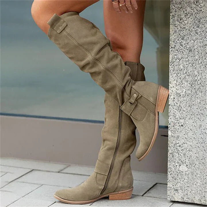 Viviana® | Trendy knehøye slouch boots for kvinner