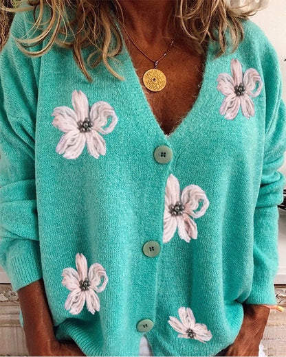 Victoria® | Cardigan med blomsterdekorasjoner