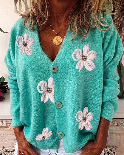 Victoria® | Cardigan med blomsterdekorasjoner