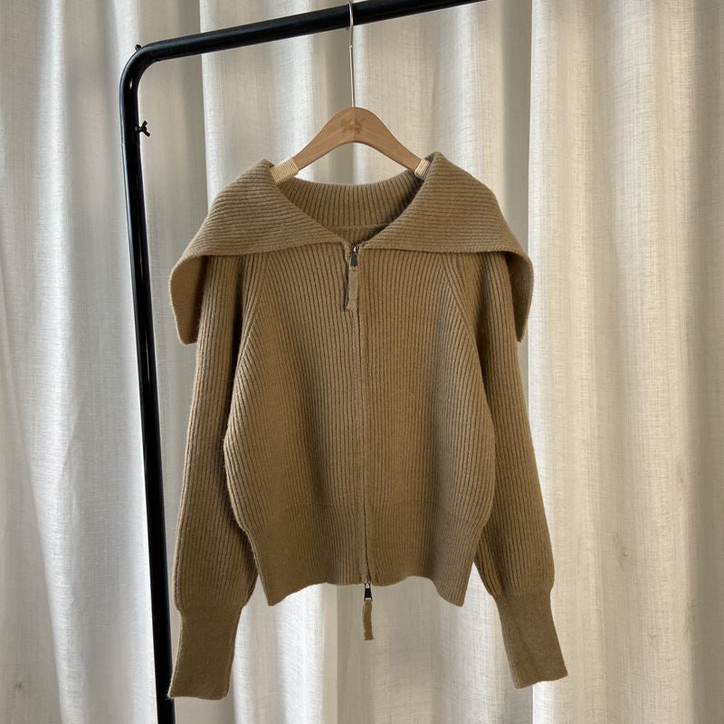 Yadira® | Cardigan med oversize krage