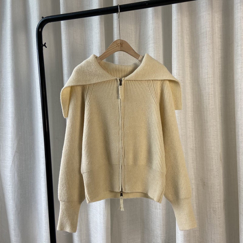 Yadira® | Cardigan med oversize krage