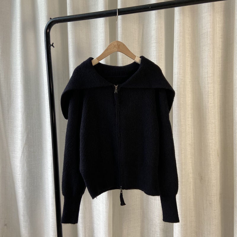 Yadira® | Cardigan med oversize krage