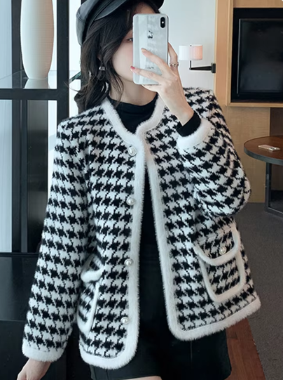 Victoria® | Vintage houndstooth cardigan