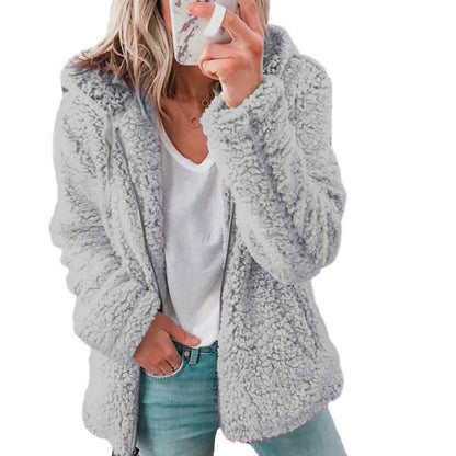 Zoe® | Varm teddy fleece plysj kåpe for kvinner, løs og komfortabel