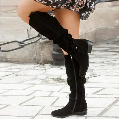 Viviana® | Trendy knehøye slouch boots for kvinner